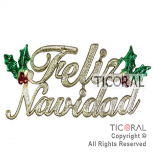 PLAQUETA F/NAVIDAD 30 X 12 CM HS1288 x 1